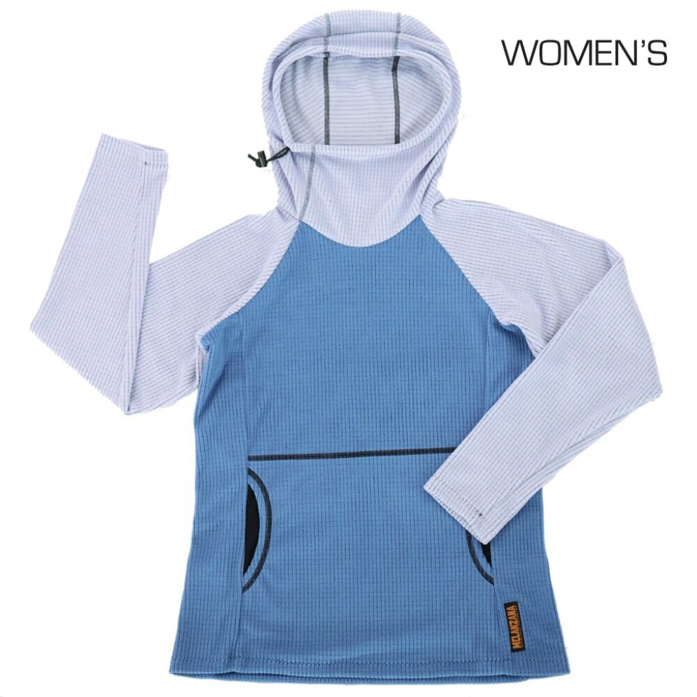 New Unused Women's Melanzana Micro Grid Hoodie v2 Rain / Dusk Medium (2025)